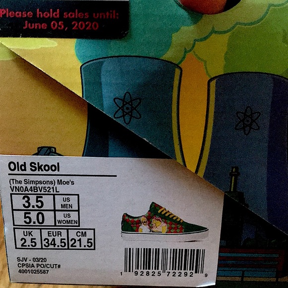 Vans x The Simpsons Moe’s Diner Old Skools NIB - Picture 8 of 8